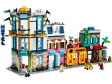 Main Street build with minifigures.