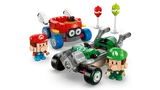 Baby Mario and Baby Luigi with vehicles.