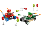 Baby Mario kart vs Baby Luigi bike with items.