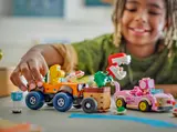 Child playing with Koopa Troopa's kart.