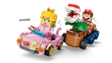 Mario and Peach with karts.