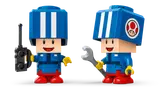 Close-up of LEGO Toad mechanics.