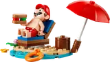 Mario chilling under a red umbrella.