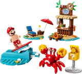 LEGO Super Mario beach set with Mario, crab, hut.