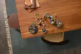 Overhead view of Mayor Manor pieces.