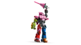 Mecha holding sword aloft.