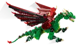 LEGO dragon in flight.