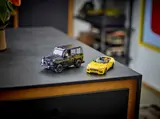 LEGO AMG duo on display.