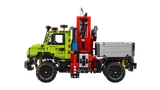 Unimog side profile, crane stowed.