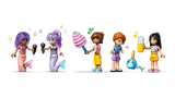 Minifigures with accessories: mermaids, cotton candy, drinks.