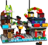 LEGO 40706 Micro NINJAGO City Markets build close-up.