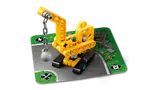 Close-up of Technic wrecking ball crane.