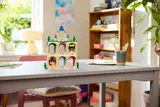 Castle displayed on a table.