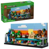 Set box and assembled LEGO Minecraft Mini Biomes.