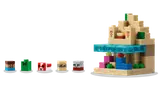 Desert biome module and micro-scale Minecraft characters.