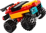 LEGO monster truck side view, high chassis.