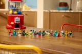 Minifigure collection with vending machine.