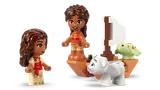 Moana minifigures and boat close-up.
