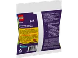 LEGO Friends 30658 polybag back with warnings and '2 in 1' logo.