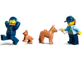Police minifigures, dogs, bone accessory.