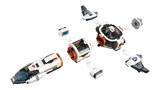 Spaceship modular exploded view.