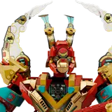 Mech's head and chest, showing detailed armor.
