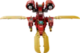 Detachable red and gold flying vehicle.