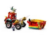 Side view of Monkie Kid's connected truck and trailer.