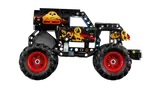 Side view of Grave Digger, fire theme.