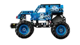 Side view of Grave Digger, ice theme.