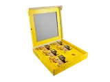 Opened box with baseplate and sub-assemblies.