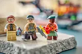 Assembled LEGO Jurassic World set.