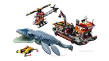 LEGO Jurassic World set box and models.