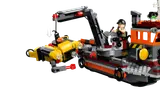 Dynamic action scene with LEGO models.