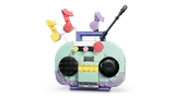 LEGO retro boombox with notes.