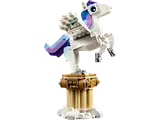 LEGO Mythical Pegasus on pedestal.