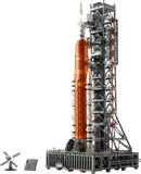 LEGO NASA Artemis rocket with tower.
