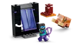 Steve, Piglin, and the Nether portal with an action feature.