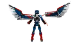 Figure's back, wings fully extended.