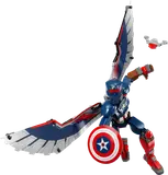Captain America Construction Figure in action pose.