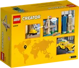 Back of LEGO New York Postcard box (40519) showing details and other sets.