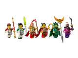 All minifigures line-up.