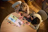 Children building the Nightmare Shark Submarine.
