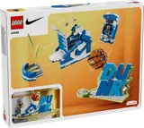 Back of LEGO Nike Dunk product box.