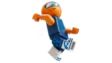 Close-up of LEGO basketball minifigure.