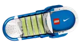 Cutaway view of LEGO Nike Dunk shoe interior.