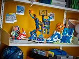 LEGO Nike collection display.
