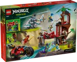 Back of LEGO Ninjago box, highlighting play features.