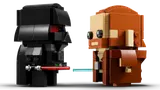 Obi-Wan and Darth Vader BrickHeadz dueling.