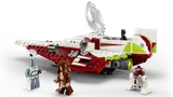 Starfighter with open cockpit and minifigures.